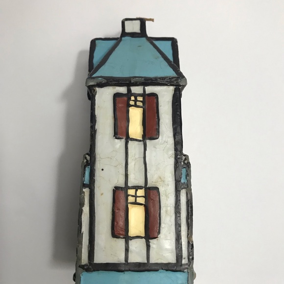 ROBERT ALAN CANDLE Co. house home Christmas vintage blue Xmas Candle - Picture 3 of 11